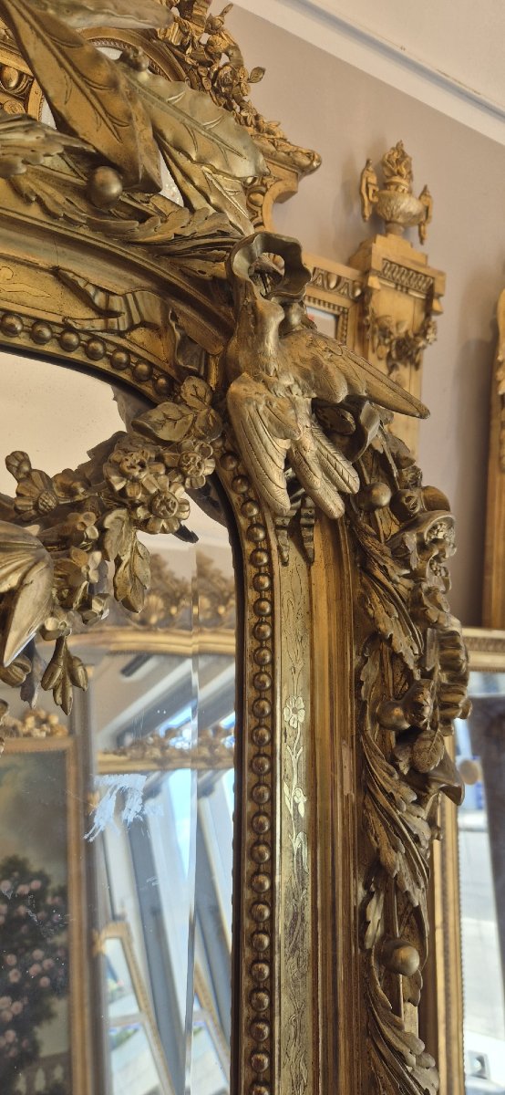 Very Large Napoleon III Mirror 172*195 Cm-photo-3