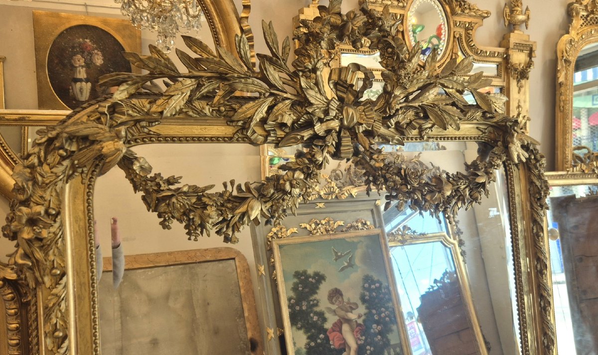 Very Large Napoleon III Mirror 172*195 Cm-photo-4