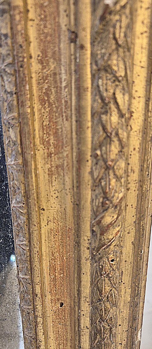 Miroir Louis XVI en bois doré époque  98*152cm-photo-3