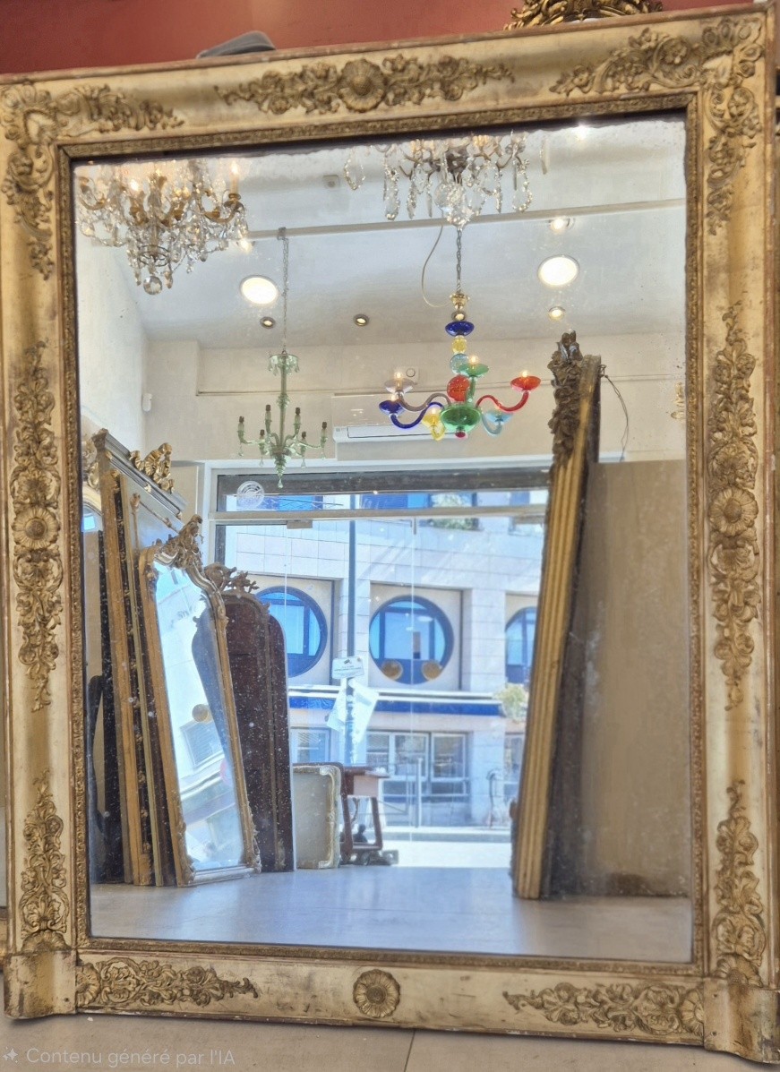 Miroir Restauration  époque au   mercure   95*120cm