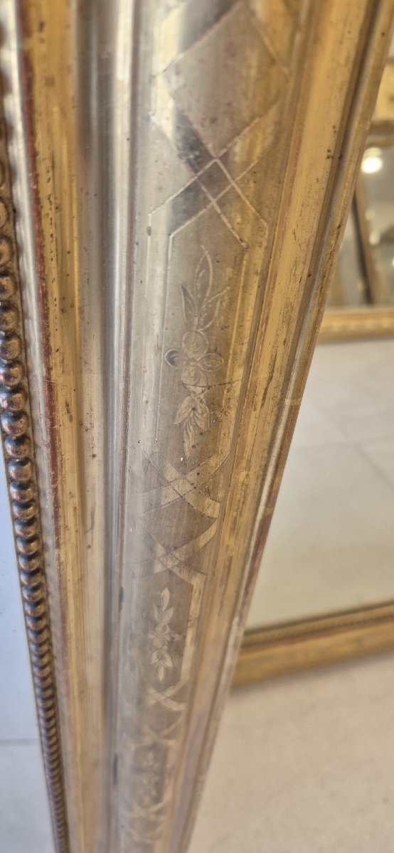 Miroir Louis Philippe  doré  99*138cm-photo-2