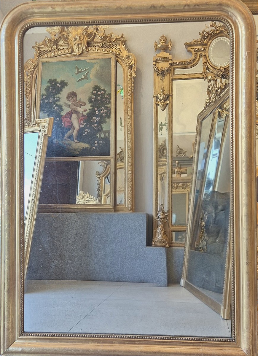 Miroir Louis Philippe  doré  99*138cm