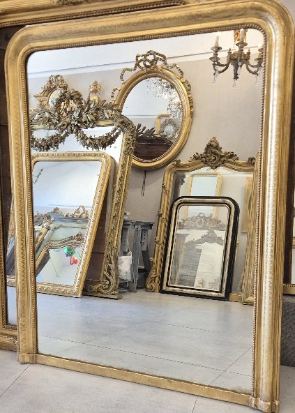 Miroir Louis Philippe feuilles d'or   112*142cm-photo-2