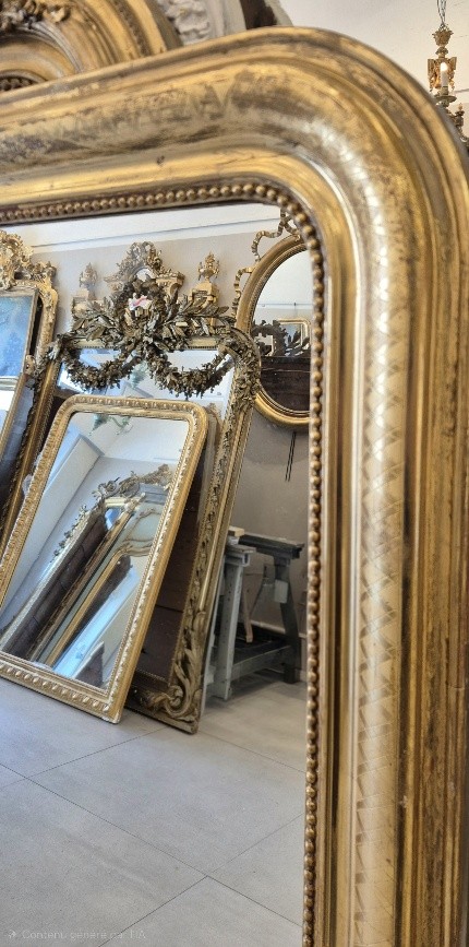 Miroir Louis Philippe feuilles d'or   112*142cm-photo-4