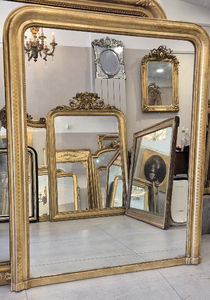 Miroir Louis Philippe feuilles d'or   112*142cm-photo-1