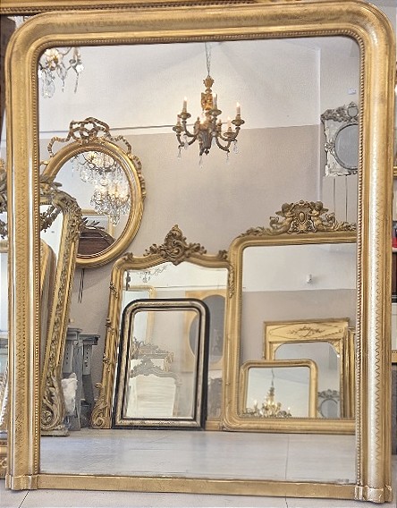 Miroir Louis Philippe feuilles d'or   112*142cm