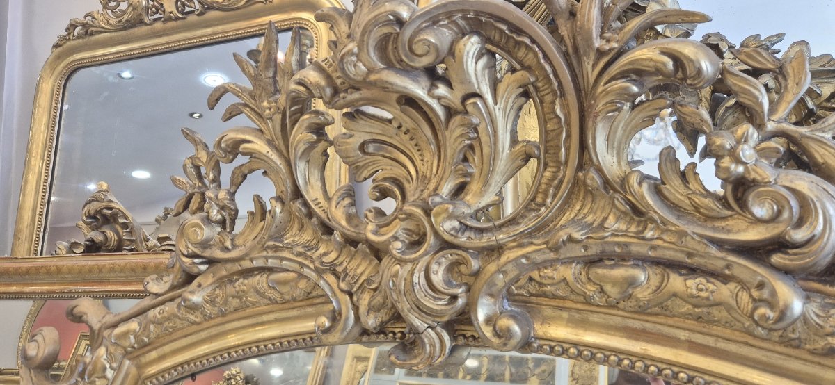 Miroir Napoleon III  doré 105*156CM-photo-3