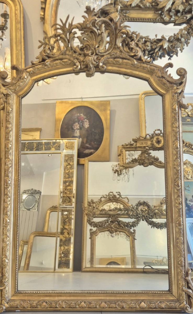 Miroir Napoleon III  doré 105*156CM