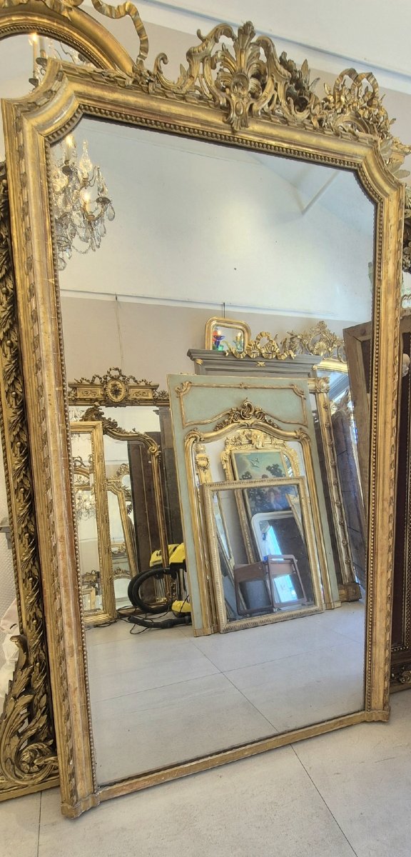 miroir doré coquille glace mercure 110*192 cm-photo-2