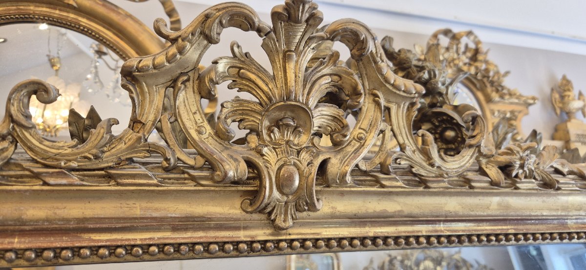 miroir doré coquille glace mercure 110*192 cm-photo-3