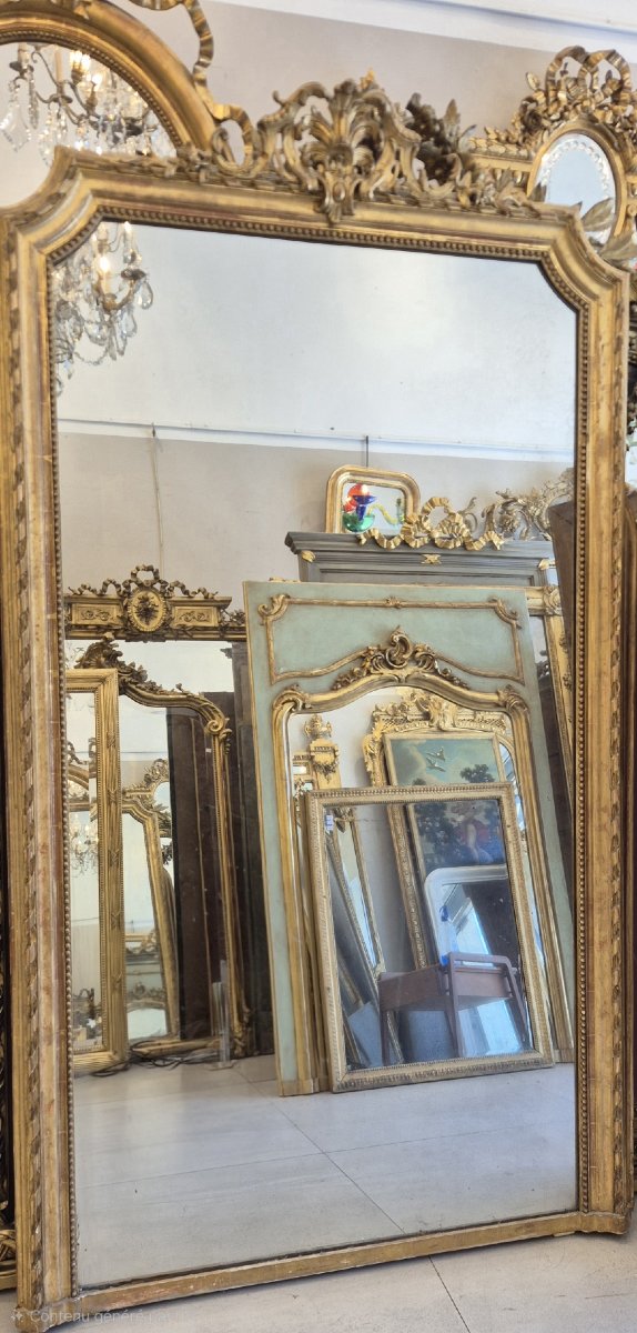 miroir doré coquille glace mercure 110*192 cm-photo-2