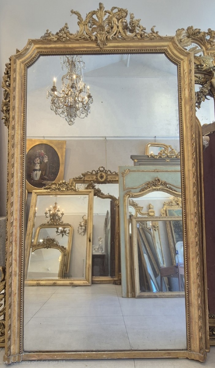 miroir doré coquille glace mercure 110*192 cm