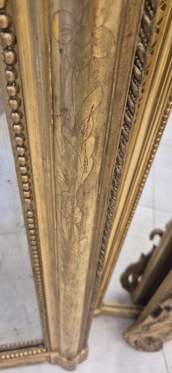 Louis Philippe Period Gold-leaf Mirror 85*90cm-photo-4