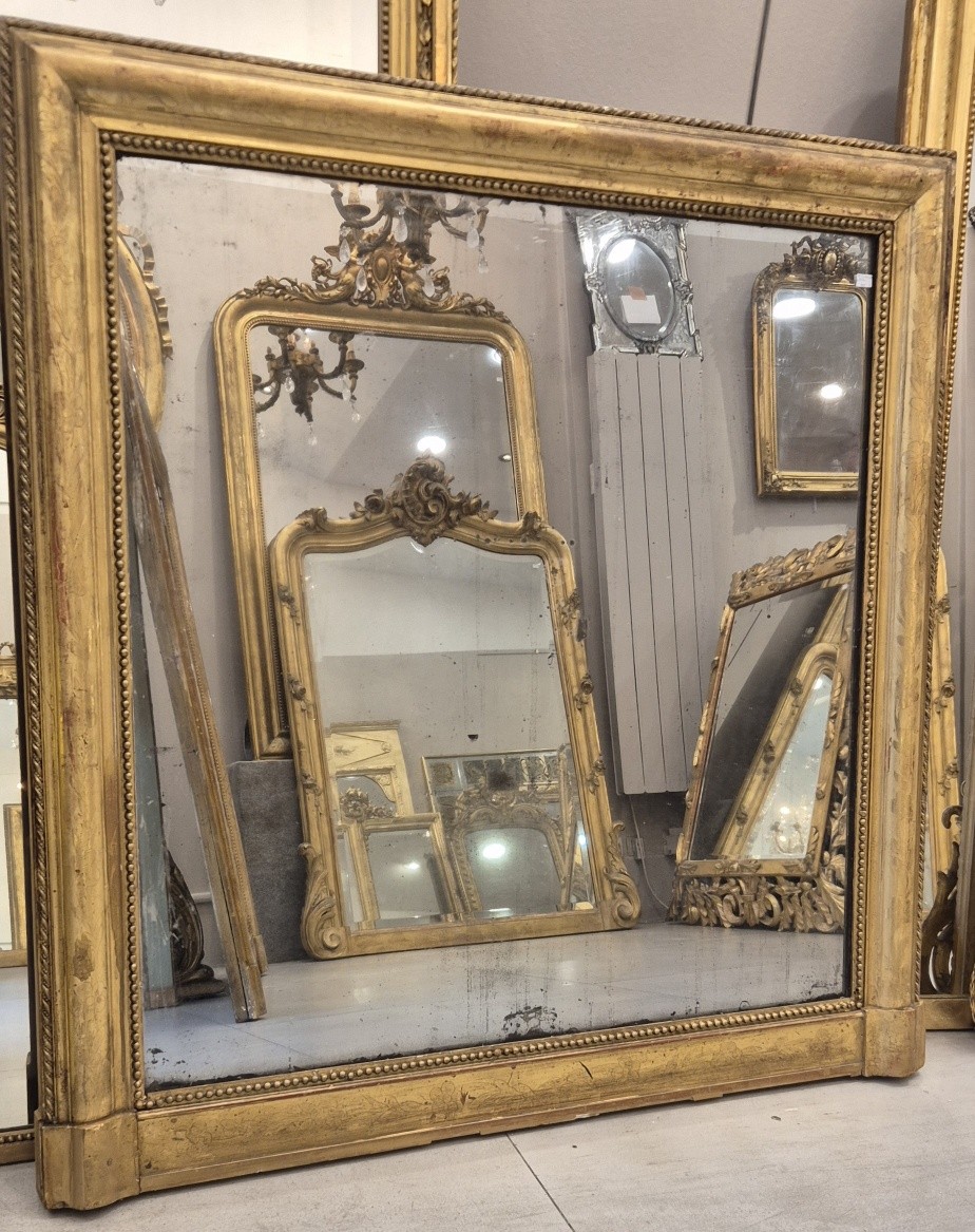 Louis Philippe Period Gold-leaf Mirror 85*90cm