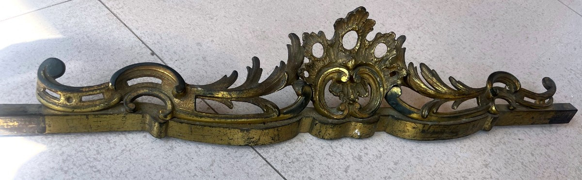 Paire de chenets en bronze a Putti de style Louis XV - XIXeme-photo-1