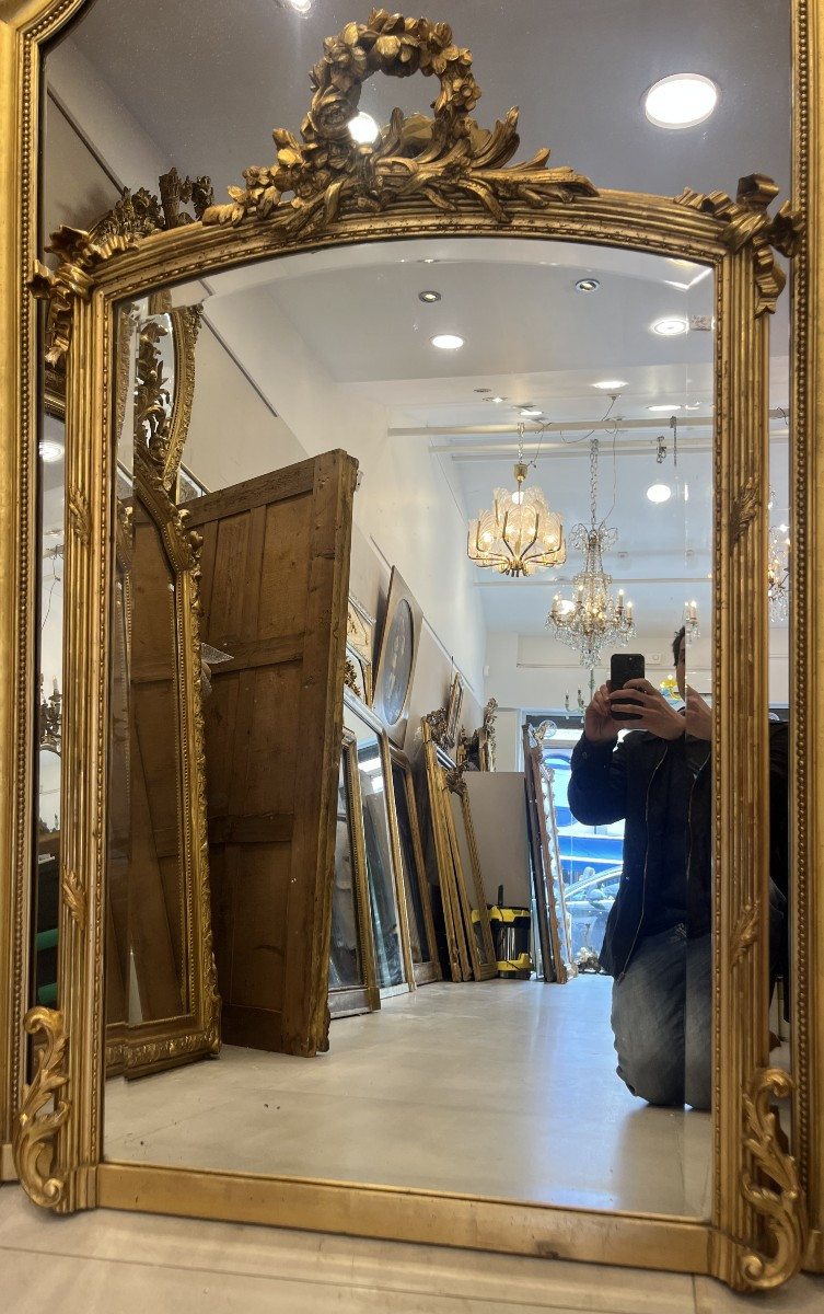 Miroir de cheminée louis XVI taille 82cm par 125cm 