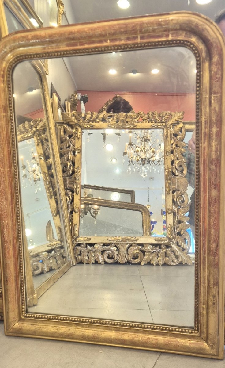 miroir Louis Philippe doré 68*92 cm-photo-1
