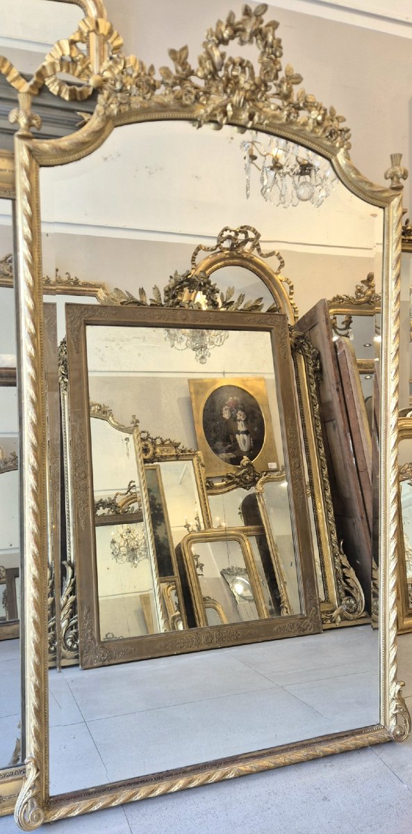 Miroir Napoléon III  biseauté doré 115*200cm-photo-4