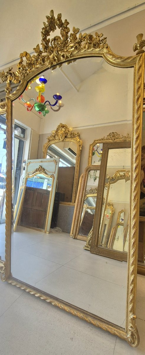 Miroir Napoléon III  biseauté doré 115*200cm-photo-1
