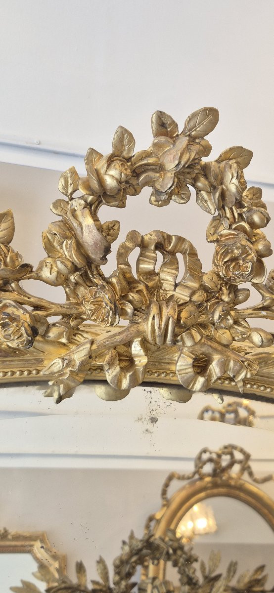 Miroir Napoléon III  biseauté doré 115*200cm-photo-2