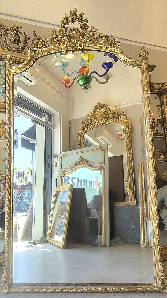 Miroir Napoléon III  biseauté doré 115*200cm