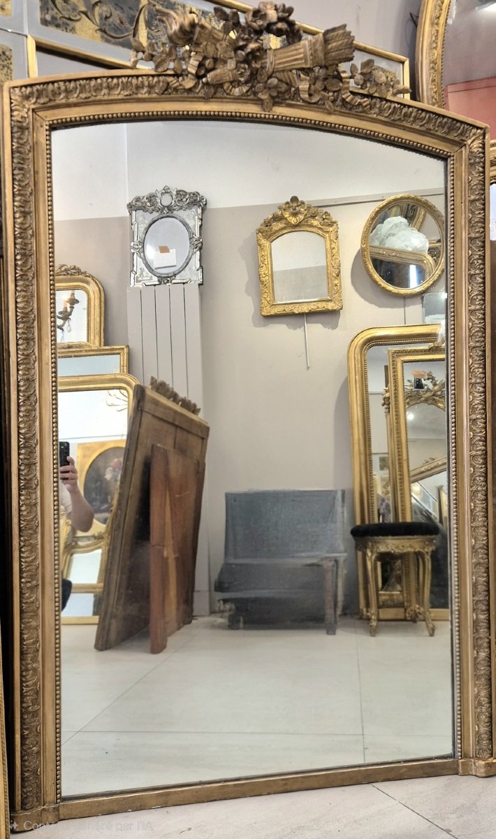 Miroir Louis XVI doré 103*156cm-photo-1