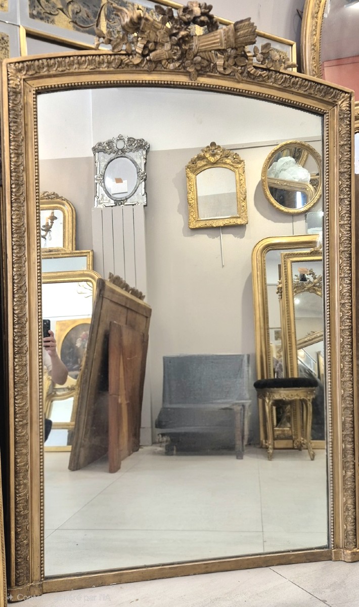 Miroir Louis XVI doré 103*156cm