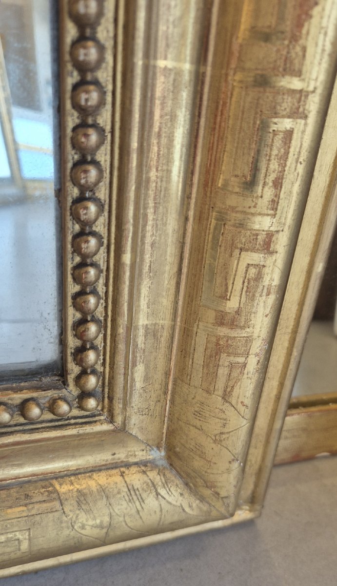 Louis Philippe Mirror With Gendarme Hat And Greek Frieze 104*142cm-photo-2