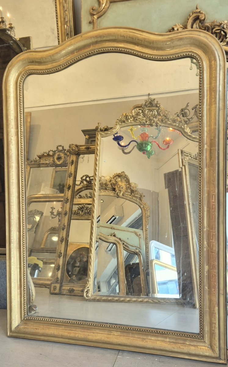 Louis Philippe Mirror With Gendarme Hat And Greek Frieze 104*142cm-photo-4