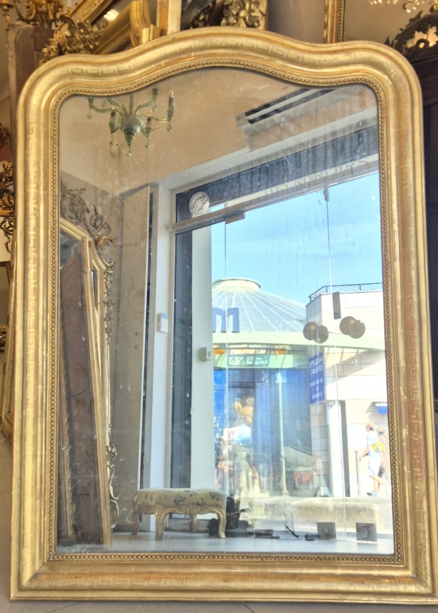 Louis Philippe Mirror With Gendarme Hat And Greek Frieze 104*142cm