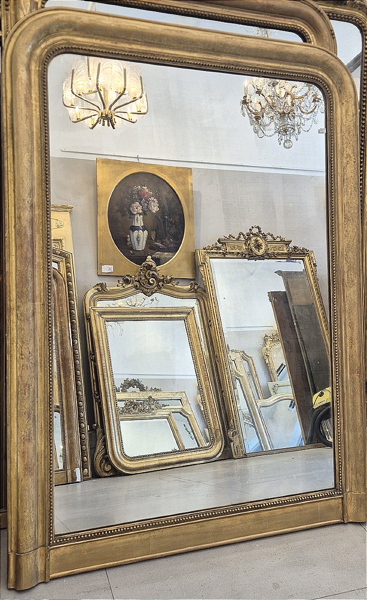 Miroir Louis Philippe doré  102*142cm-photo-3