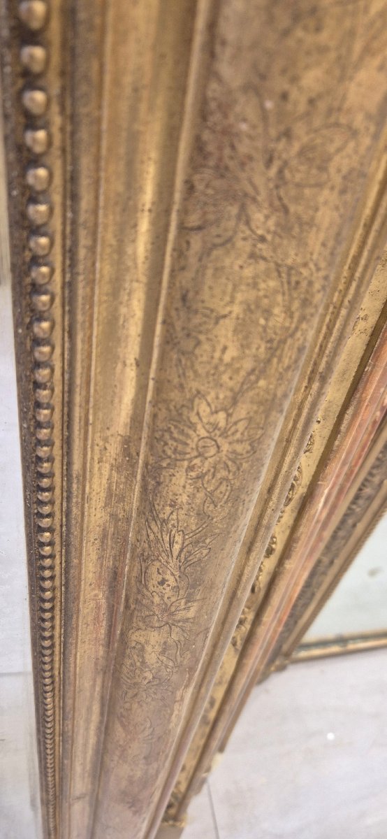 Miroir Louis Philippe doré  102*142cm-photo-3