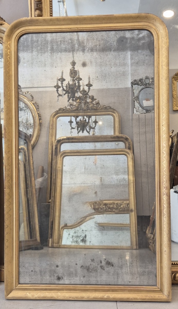Miroir Louis Philippe mercure époque 78*132cm