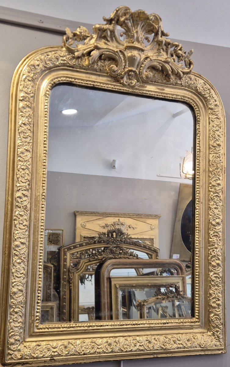 Louis Philippe Cartouche Rocaille Mirror 58*84cm-photo-2