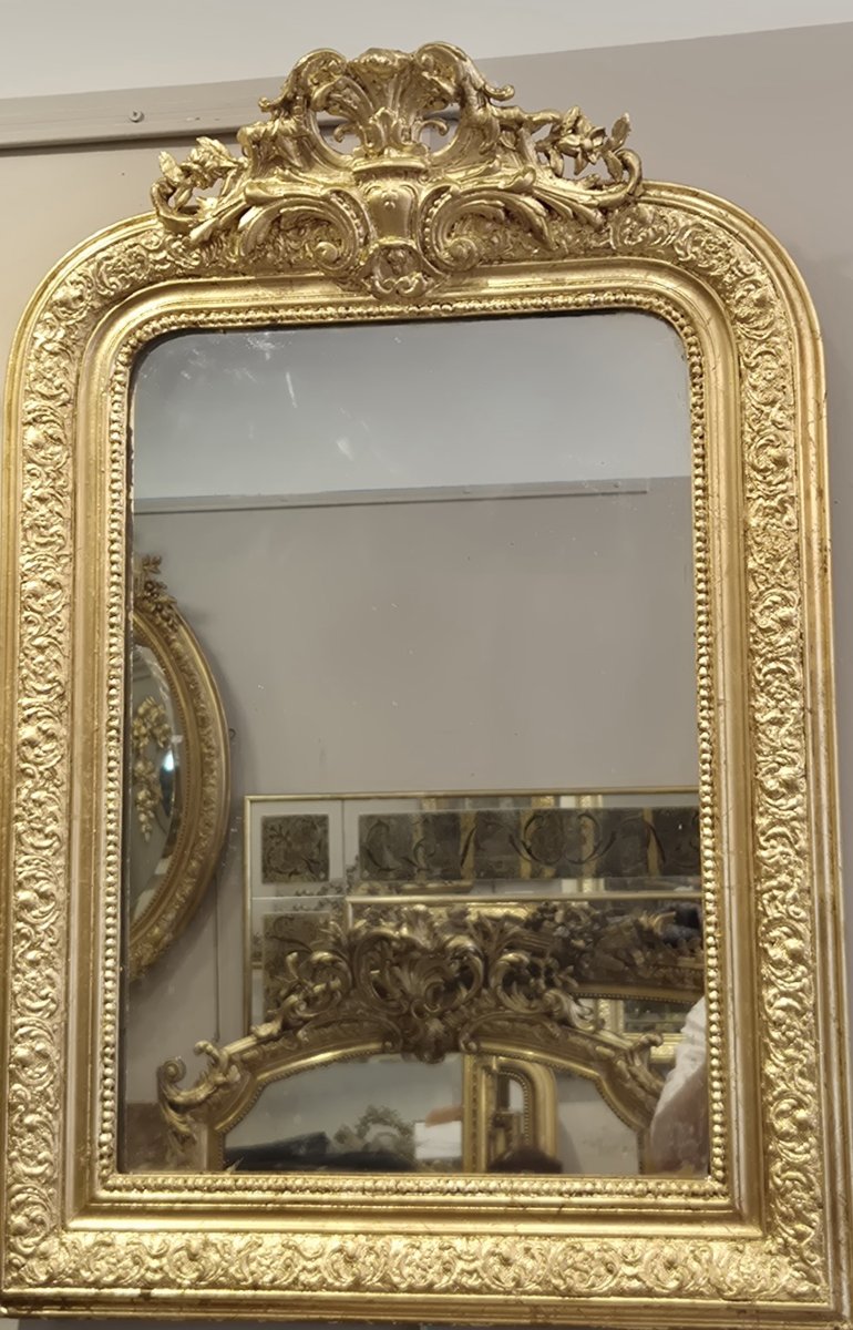 Louis Philippe Cartouche Rocaille Mirror 58*84cm