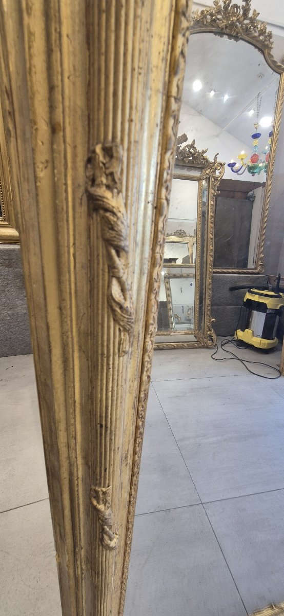 Large Louis XVI Gilded Mercury Mirror 116*228cm-photo-2