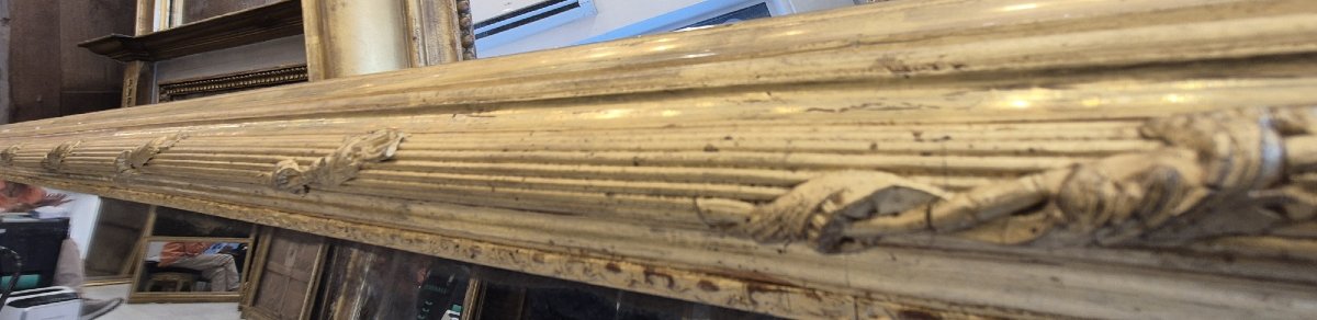 Large Louis XVI Gilded Mercury Mirror 116*228cm-photo-4