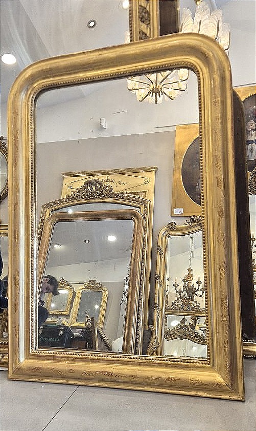 Louis Philippe Gilded Mirror 72*102cm-photo-4