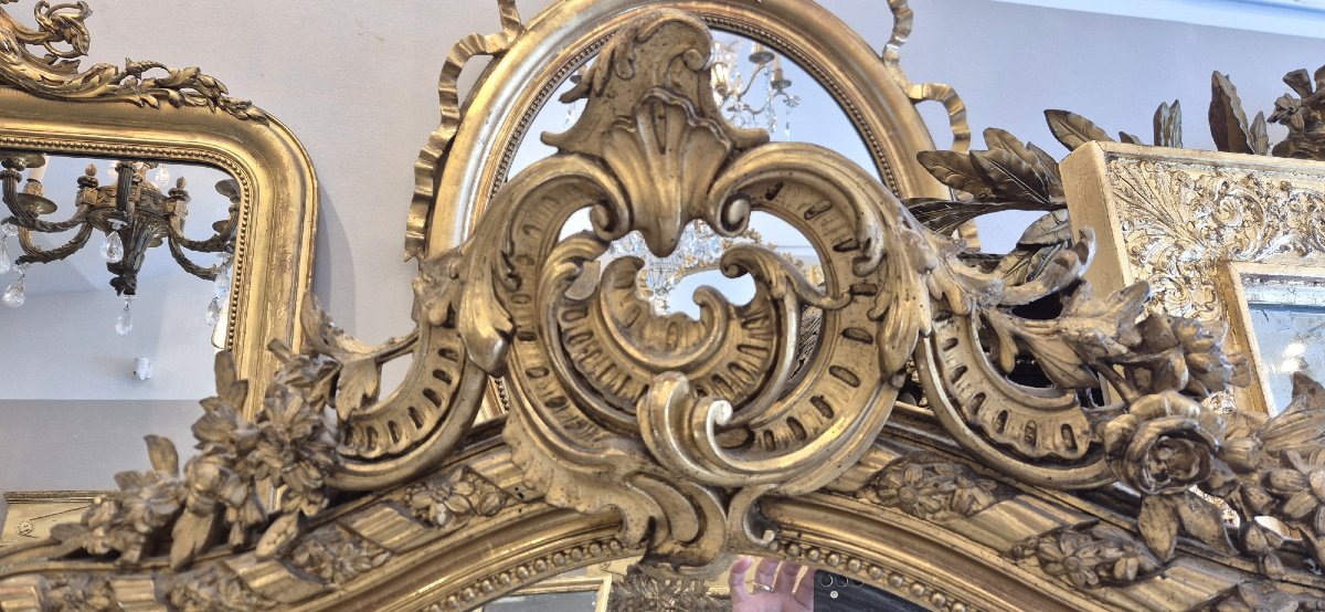 Napoleon III Gilded Mirror 106*172cm-photo-3