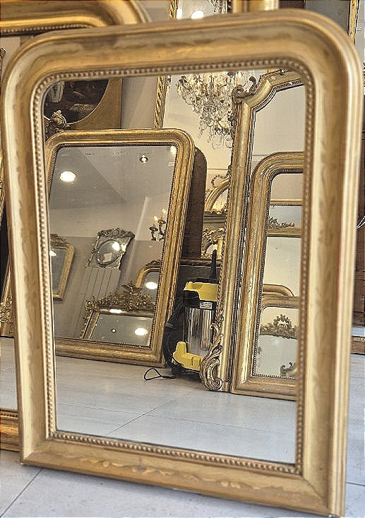 Louis Philippe Gilded Mirror 75*92cm-photo-2