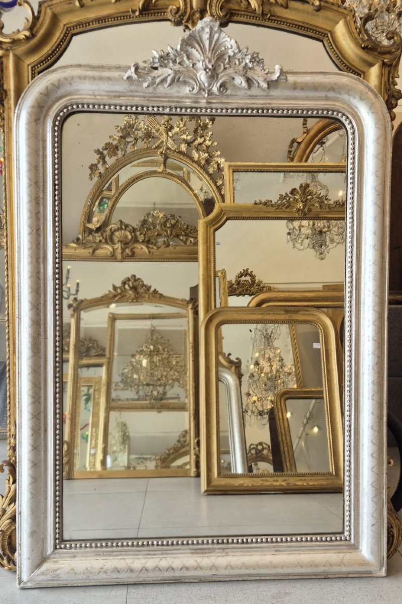 Miroir Louis Philippe argent  96*138cm