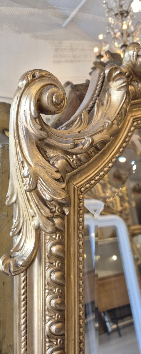miroir doré coquille Napoleon III 110*176 cm-photo-3