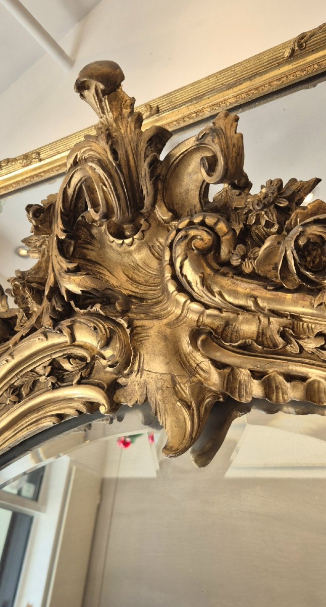 Miroir Louis XV grand format 135*210cm-photo-3