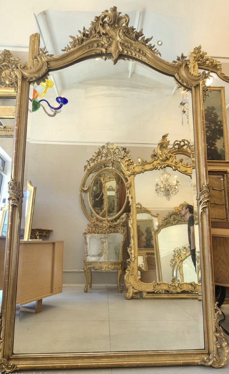 Miroir Louis XV grand format 135*210cm-photo-2