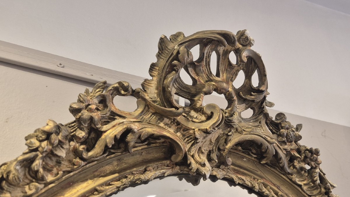 Miroir Louis XV ovale vintaged  82*118cm-photo-2