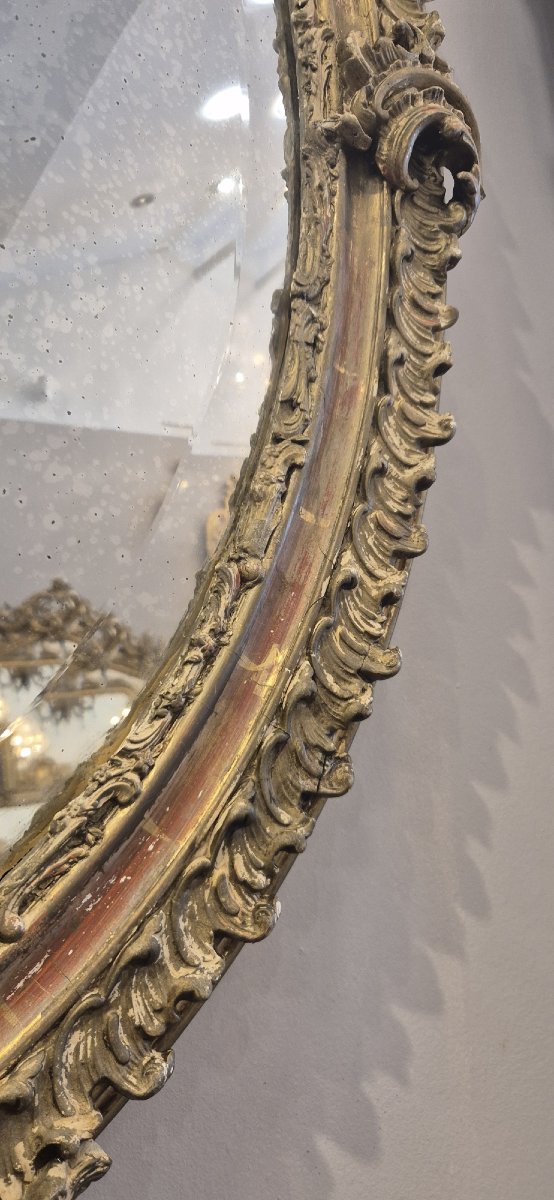 Miroir Louis XV ovale vintaged  82*118cm-photo-4