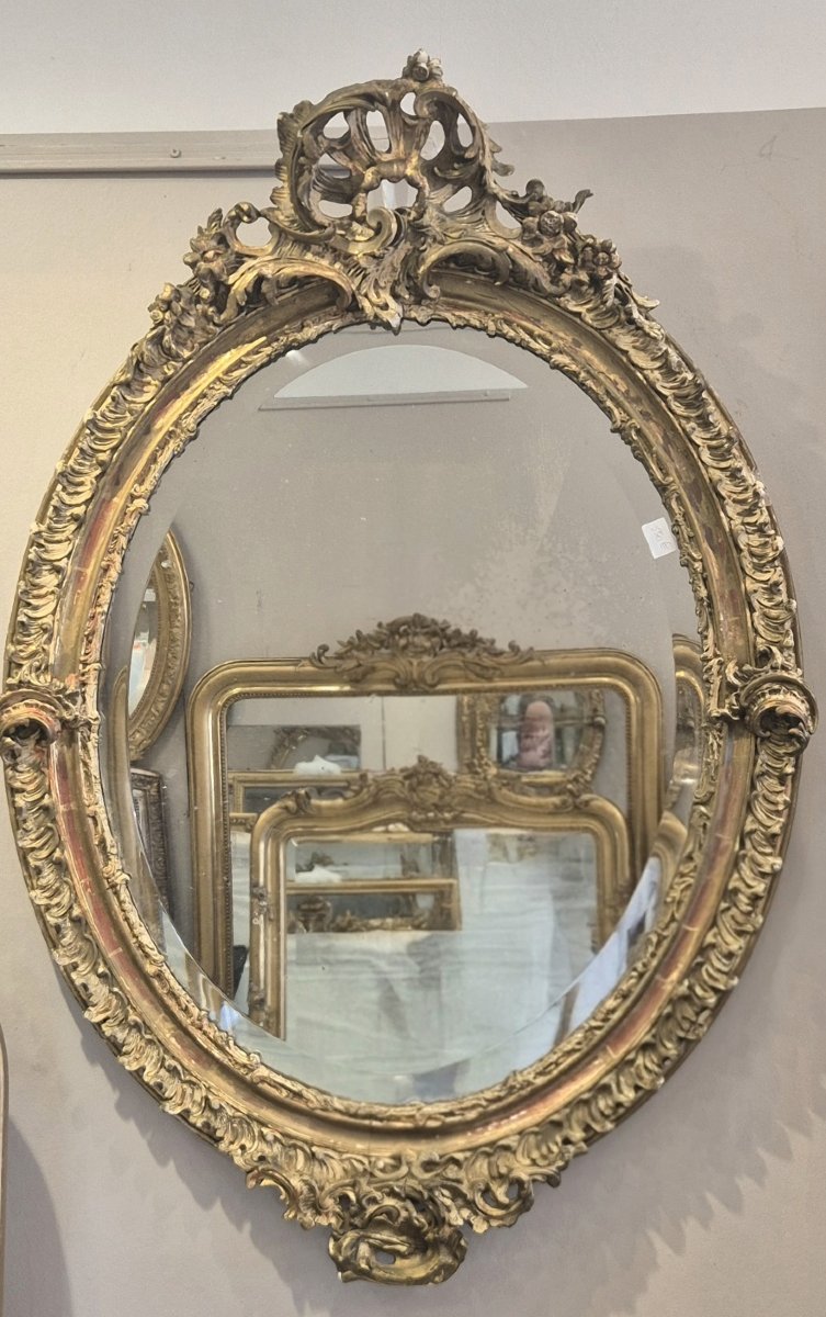 Miroir Louis XV ovale vintaged  82*118cm