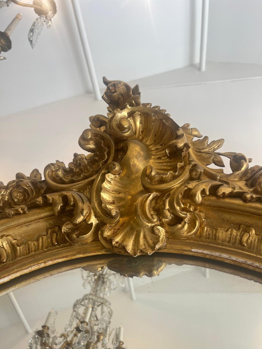 Gilded Louis XV Mirror, 120 × 180 Cm-photo-2