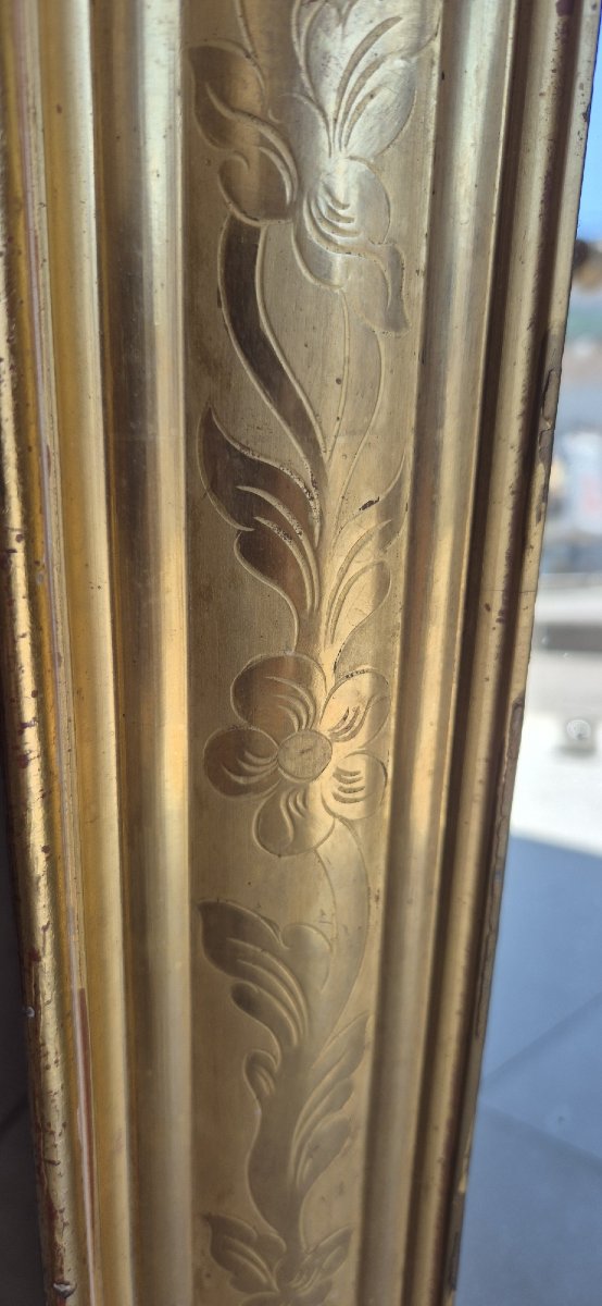 Louis Philippe Mirror, Gilded With Gold Leaf, 57*75 Cm-photo-3