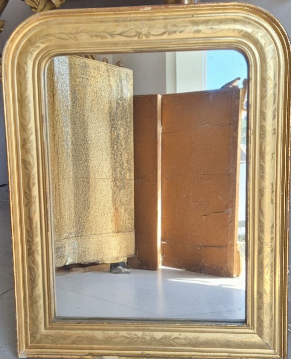 Louis Philippe Mirror, Gilded With Gold Leaf, 57*75 Cm
